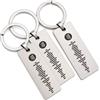 Handmade Personalizzato Musica Portachiavi in acciaio inossidabile Codice personalizzato