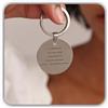 Handmade Codice Morse Portachiavi in acciaio inossidabile Personalizzato in pelle e acciaio testo personalizzato