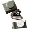 Horett Custodia protettiva per fotocamera portatile in stile retrò Custodia per fotocamera Borsa a tracolla con apertura inferiore ZV1F / ZV-1M2 (Verde)