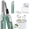 Inesore Multi Cleaning Kit for AirPods & All Earbuds (Pine Green) | 3-in-1 Design with Brush, Sponge & Metal Tip, Earbuds Cleaner, Phone Ports Cleaner, Electronic Device Cleaning Tool