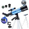 AOMEKIE Telescopio Astronomico con Lente 70mm e Lunghezza Focale 400mm, Oculari K6/K25 e Supporto Telefono, Magnificazione Max 67X, Adatto a Bambini e Adulti, Osservazione Lunare, Regalo di Compleanno