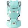 SONARIN Multifunzionale 3 in 1 Marsupio Neonati con Sedile,Portantina Ergonomico Traspirante Porta Bambino Fascia Porta Bebè Multi-Posizioni per Neonati Bambini 0-36 Mesi(Verde)