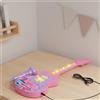 Chitarra Giocattolo con Microfono Collegabile Al Telefono per Cameretta,
