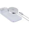 Cellularline MAG PAD Caricatore Wireless Magnetico 25W - Nuova Tecnologia Qi2 - Compatibile con Smartphone Wireless - Cavo USB-C 100 cm incluso - Bianco