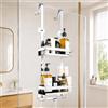 Laimew Mensola Doccia da Appendere, Porta Shampoo da Appendere Porta Sapone, Senza Foratur Bagnoschiuma da Doccia, Mensola Bagno Accessori Bagno