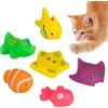 Generico Gatto giocattolo pesce | 6pc gatto piscina giocattolo | Giocattoli pesci interattivi divertenti con effetti sonori | Giocattolo galleggiante arricchire l'acqua gatti per domestici gioco infinito