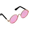 U-K Occhiali da sole retrò per gatti, accessori per occhiali circolari in metallo Accessori per occhiali da vista per gatti e cuccioli di cane Coniglio (1 pz) (rosa) Nice Design
