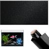 SHENGYULONG Sfondo acquario statico, adesivo in PVC nero per acquario, poster per acquario decorativo, adesivo statico per sfondo acquario nero (Schwarz mit Kleber, 40 x 200 cm)