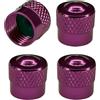 cyclingcolors 4x Cappucci delle valvole cappuccio valvola pneumatici Auto Bici Moto Schrader Aluminium, Viola