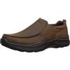 Skechers Expended - Mocassini Slip on da Uomo in Pelle Sevenoleather, CDB, 8 X-Wide