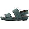 CA'SHOTT A/S Casava-Sandali in Pelle, Piatti Donna, Verde Bottiglia, 38 EU