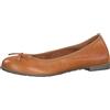 MARCO TOZZI Ballerine Donna in Pelle con Fiocco, Marrone (Mango), 37 EU