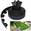 YRHome Bordo flessibile in plastica con 120 picchetti di fissaggio, bordatura flessibile per aiuole e radici, sistema di blocco delle radici, lunghezza 40 m, altezza 5 cm, colore nero