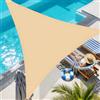 JIUJIUYI Tenda A Vela 6x6x6m Triangolare Vela Ombreggiante 185gsm HDPE Traspirante Protezione Raggi UV 95% per Esterno Giardino terrazza, Giallo sabbia
