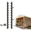 Prestige Ostaszewska ShutterPRO - Sistema di Supporti in Acciaio zincato per 11 lamelle orientabili | 100 cm | Marrone | Kit Senza lamelle per frangivista da terrazza, pergola e Balcone