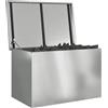 vidaXL Cassa per cuscini da giardino Acciaio zincato 80 x 50,5 x 50 cm