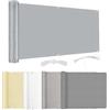 HNBFKD Vela Ombreggiante Rettangolare - 2.5x0.75M/250x75CM Grigio chiaro - Impermeabile UV 95%, Resistente Intemperie Strappi, Vela Parasole All'aperto per Terrazza Giardino Patio Pergola Cortile
