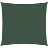 vidaXL Vela Parasole in Tela Oxford Quadrata 5x5 m Verde Scuro