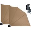 QUICK STAR 2 Scomparti per la Privacy, 140 x 140 cm, Easy Mount Beige, paravento