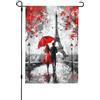 Mexpekil Bandiera da giardino della Torre Eiffel di Parigi, 31,8 x 45,7 cm, double face, per esterni, resistente alle intemperie, striscione da cortile per vacanze, patio, balcone, prato