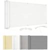 HNBFKD Vela Ombreggiante - 1x0.5M/100x50CM Bianco - Frangivisto Balcone, Telo Impermeabile Anti-UV, Parasole Vela Rettangolare, Schermo Privacy Copri Ringhiera per Terrazza Giardino Esterno