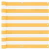 vidaXL Paravento Balcone Bianco e Giallo 90x500 cm Tessuto Oxford