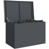 vidaXL Cassa per cuscini da giardino Acciaio zincato 80 x 50,5 x 50 cm