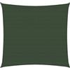 vidaXL Vela Parasole 160 g/m² Verde Scuro 2,5x2,5 m in HDPE