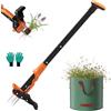 GJCrafts Zappetta per Erbacce da 85-100 cm con Lunghezza Regolabile, attrezzo per Rimuovere Le Erbacce, zappetta per Erbacce con Manico Lungo e 4 rebbi, Attrezzi da Giardino per Cortili e Prati