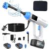 DXHGHYGL Idropulitrice Professionale a Batteria 21V 15000MAH con 2 Batterie,Idropulitrice Portatile con Cassetta Degli Attrezzi per Auto,Terrazza e Giardino di Pavimenti e Esterni (Blu)