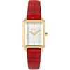 Breil, Collezione Carré, Orologio Donna Solo Tempo con Cinturino in Pelle, Cassa Rettangolare in Acciaio e Quadrante Bianco, Orologio da Donna Resistente all'Acqua, Cassa 20 x 40 mm, Vetro Sfaccettato