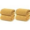 Ruggeri - Set 2 Teli Doccia e Bagno 70x140 cm - 100% Puro Cotone Extra Morbido - Collezione Asciugamani - Let's Color! (Giallo) (Confezione da 2)