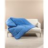 Caleffi - Plaid Scaldotto Coperta Divano 130x170, Blu, Made in Italy