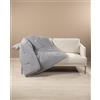 Caleffi - Plaid Scaldotto Coperta Divano 130x170, Grigio, Made in Italy