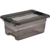 keeeper Scatola con Coperchio e Chiusura a Scatto, 4 L, Trasparente, Crystal Grey (Grigio)