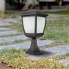 M Ledme - Lampada da parete per esterni House Series - IP44 impermeabile, attacco E27, in acciaio nero e vetro, per giardino, terrazza o ingresso (lampadina non inclusa)