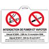 Chapuis 'Chapuis psr12b Pannello di segnalazione divieto di fumare e di vapoter PVC adesivo 275 x 190 mm, bianco
