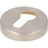 Amig - Buco della Serratura per Porte | Mod. 252 | Ø52 mm | Raccordo a Serratura per Maniglie 252 | Compatibile con Cilindro Europrofile | Ottone Argento Opaco