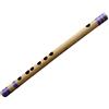 Whitewhale - Flauto indiano Bansuri in bambù, strumenti musicali indiani per uso professionale 33 cm purple