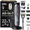 Braun Rasoio Elettrico Barba e Capelli Serie 9, Accessori AIO9545 Grigio