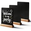 NCOALE 3 lavagne in ardesia da scrivere, 29,7 × 21 cm, per scrivere con base in legno, per cartellini dei prezzi, buffet, feste, eventi