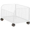 KESOTO Carrello portadocumenti mobile con ruote, carrello portaoggetti portatile per interni, libreria sotto la scrivania, organizer per armadio, bagno, Singolo Bianco
