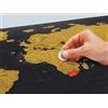I-TOTAL® - Scratch Map, Mappa del mondo da grattare, poster mappamondo dettagliato con capitali, stati, città