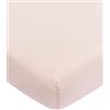 Meyco Baby Uni lenzuolo per lettino (lenzuolo con qualità di morbido jersey, perfetta vestibilità grazie all'elasticità su tutto il perimetro, traspirante, dimensioni: 60 x 120 cm), Rosa tenue