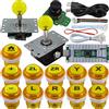 SJ@JX Arcade Game Controller 3D Gamepad Analog Stick Sensor Fly Joystick Microswitch MX LED Button USB Encoder Light Cable for PC PS3 Nintendo Switch Android Raspberry Pi