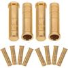 ULTECHNOVO 12 Pezzi Arrow Shaft Connector, Inserto Freccia in Ottone, 6,2mm, Khaki, per Aste Freccia e Frecce, Competizioni e Allenamento Tiro L'Arco