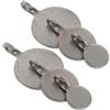 GATHINESS Bersagli da Allenamento in Acciaio Inox, 6 Pezzi, Rotondi | Diametri Bersaglio 2/3/4cm, Leggeri e Riutilizzabili, per Albero o Parete