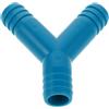 MOKKHNB Raccordo a Y per Tubo Pompa Barca in ABS Resistente Alta Pressione Tenuta Stagna, Migliora Efficienza Flusso Acqua per Costruzione e Riparazione Natanti Blu