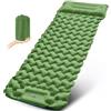 YAMAIDUO Materassino da Campeggio, Ultraleggero Portatile Singolo Materasso Autogonfiabile Impermeabile con Pompa a Pedale & Cuscino, Attrezzatura da Campeggio per Outdoor, Spiaggia, Escursioni, Verde