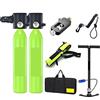 RSGXLFQZVAK Bombola Subacquea, 0.5L Nuova Bombola di Ossigeno Mini Diving Insegnamento Respirazione Subacquea Attrezzatura,per Principianti(Groen)